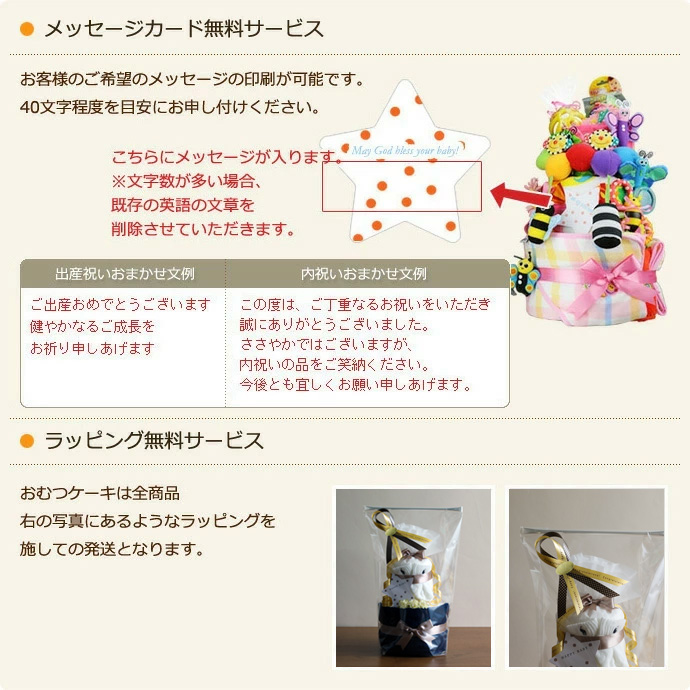 メッセージカードとラッピング