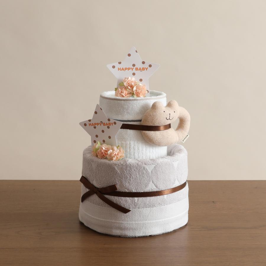 おむつケーキ・出産祝い 今治タオル オムツケーキ2段